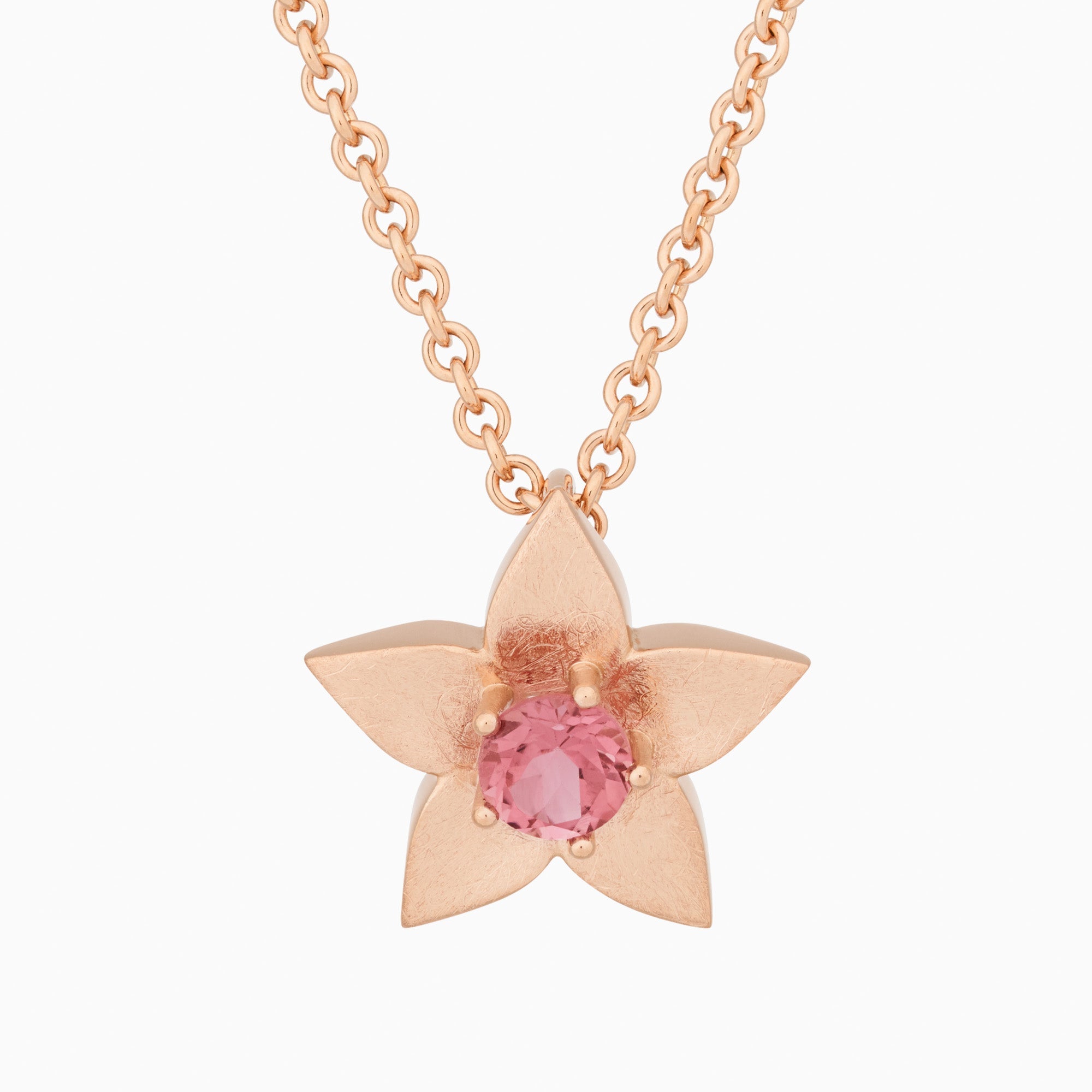 Setbron Poppy hanger met roze toermalijn | Bron Jewelry | Bron Jewelry NL